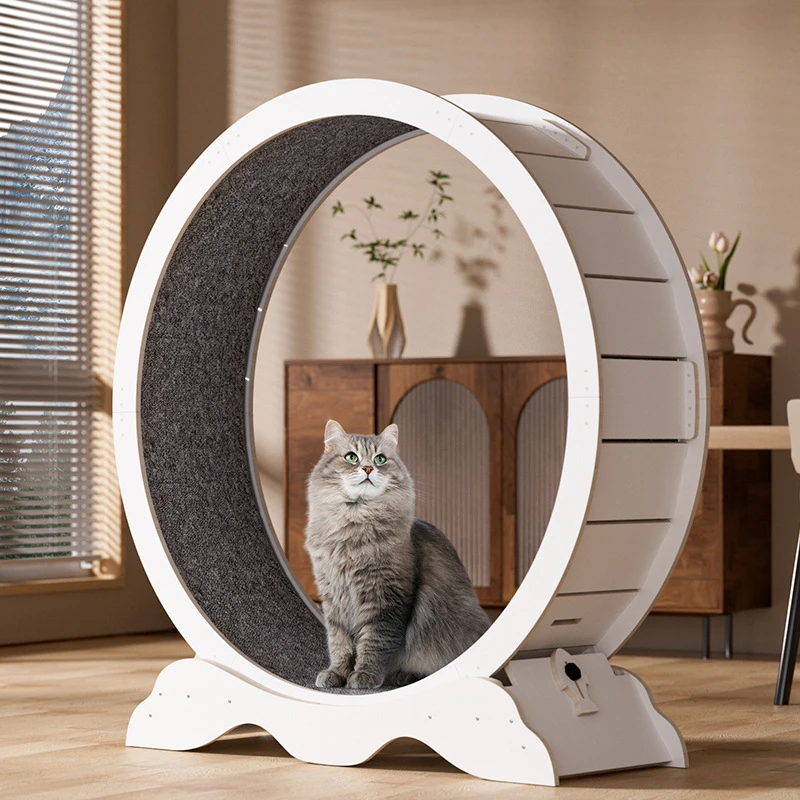 

2025 New Cat Treadmill Roller Cat Scratching Board New Upgraded Solid Wood Cat Roller Multifunctional Pet Toy Multi-color