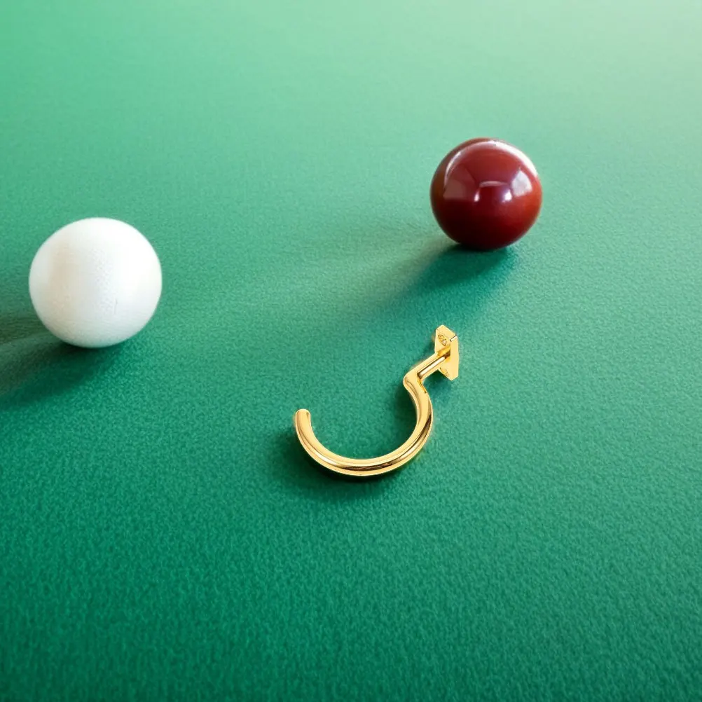 

1Pair Billiard Table Hook Metallic Gold Pool Stick Clamp for Cues Racks and Billiard Essentials Easy Mount Playroom