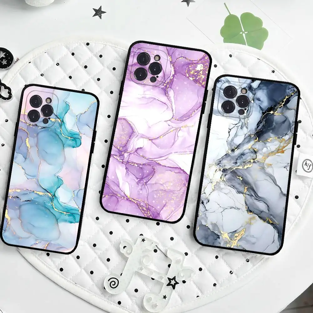 

Marble Art Fashion Pattern Phone Case For IPhone 12 11 13 14 15 16 17 Pro Max Plus Mini Cover