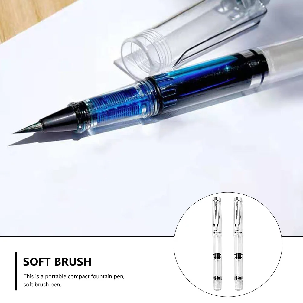 5 Pcs Pen-Type New Writing Brush Watercolor Set Refillable Pens Filling Student Stationary Plastic Calligraphy for Stroke