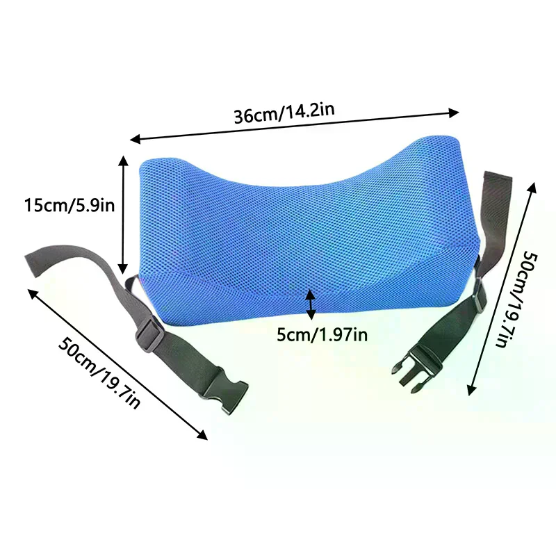 Blue Blocked Wheelchair Headrest Anti Side Pillow Position Pad Wheelchair Accessories Adjustable Wheelchair Back Cushion Support