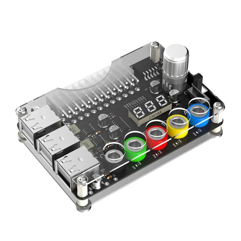 New ATX 24P Black Power Adjustment Board With 6 Port USB ATX Voltage Regulator Module For PC Power Diy Maintenance