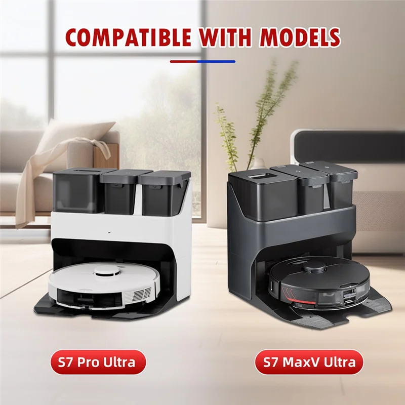 مجموعة ملحقات YCOC للمكنسة الكهربائية Roborock S7 Maxv Ultra S7 Pro Ultra Robot، الفرشاة الرئيسية، المرشحات، وسادات الممسحة