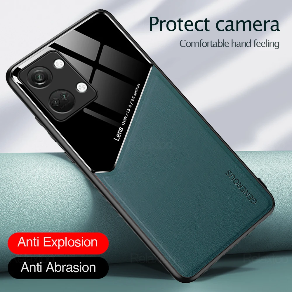 Luxury Car Magnetic Leather Case For OnePlus Nord 3 Ace 2V 5G Cover Camera Protection Silicon Fundas One Plus Ace2V Nord3 Bumper