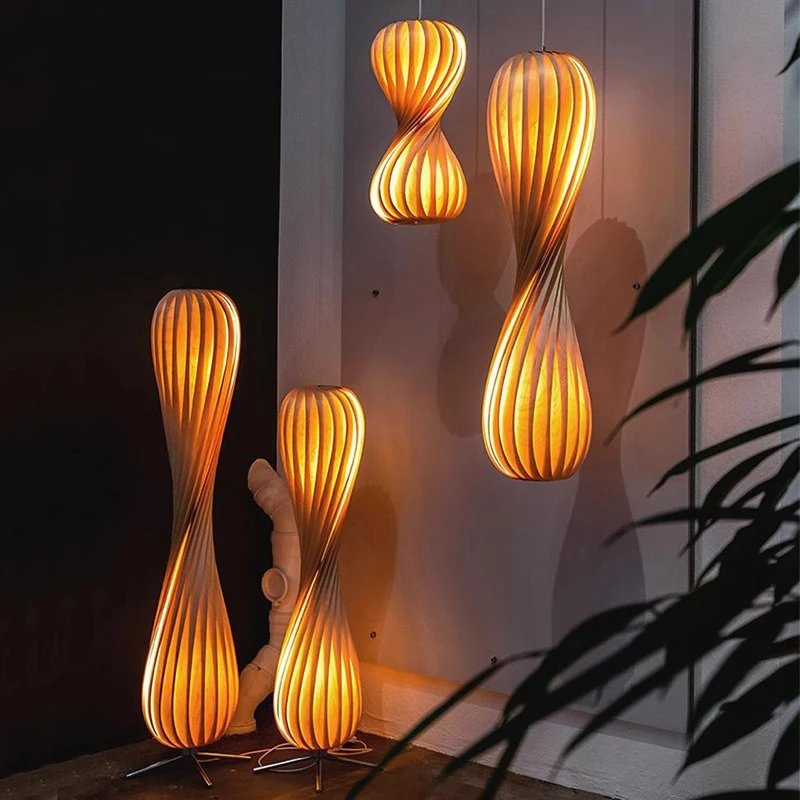 

LED modern white/wooden shade floor lamp, hanging indoor decorative lighting Pendant Lampr for dining room, bedroom, study.