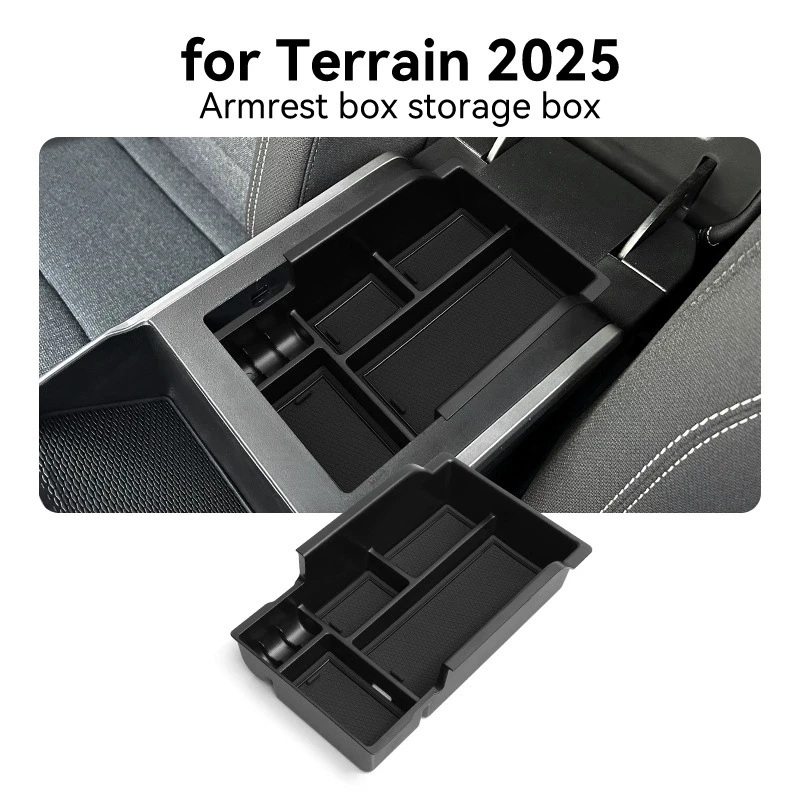 

For GMC Terrain 2025 Car Armrest Storage Box Center Console Multifunctional Organizer Tray Car Interiorr Accessories