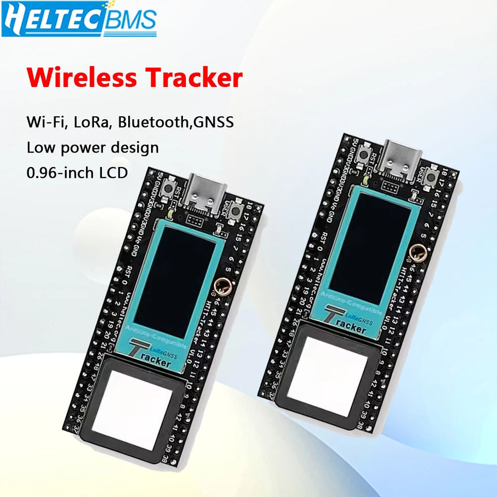 2PC Heltec Wireless Tracker Lora GPS for Vehicle Bike Kids Pet Car Fitness Tracker Wi-Fi LoRa Bluetooth GNSS  OLED Display ESP32