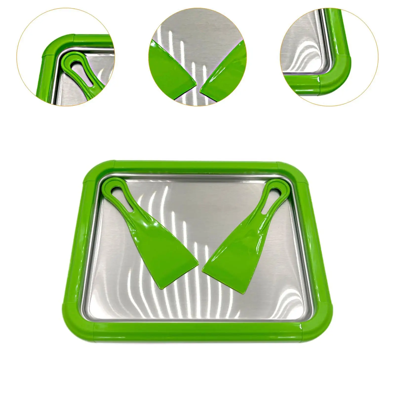 صينية الآيس كريم، طبق بارد فوري، طبق حلوى حلوى صيفي، سهل التنظيف،