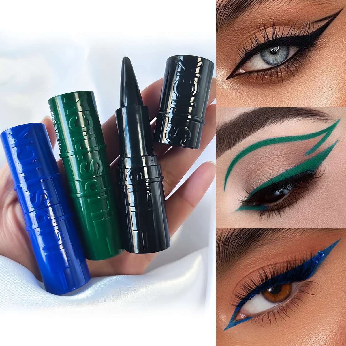 Matte eyeliner cream is not easy to smudge, durable waterproof, black, blue, green, cool eyeliner