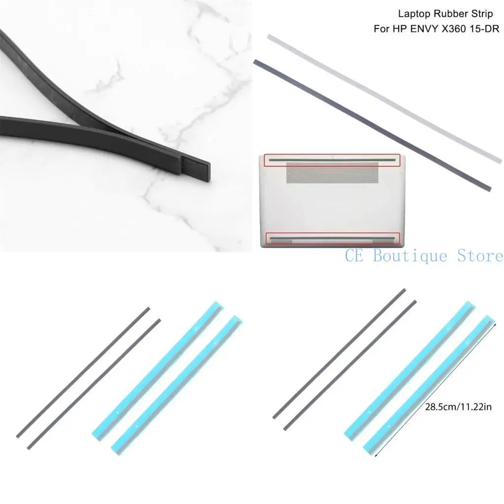 

652F Replacement (for HP X360 15-DR Shell Cover) Non-Slip Rubber Strip Pad