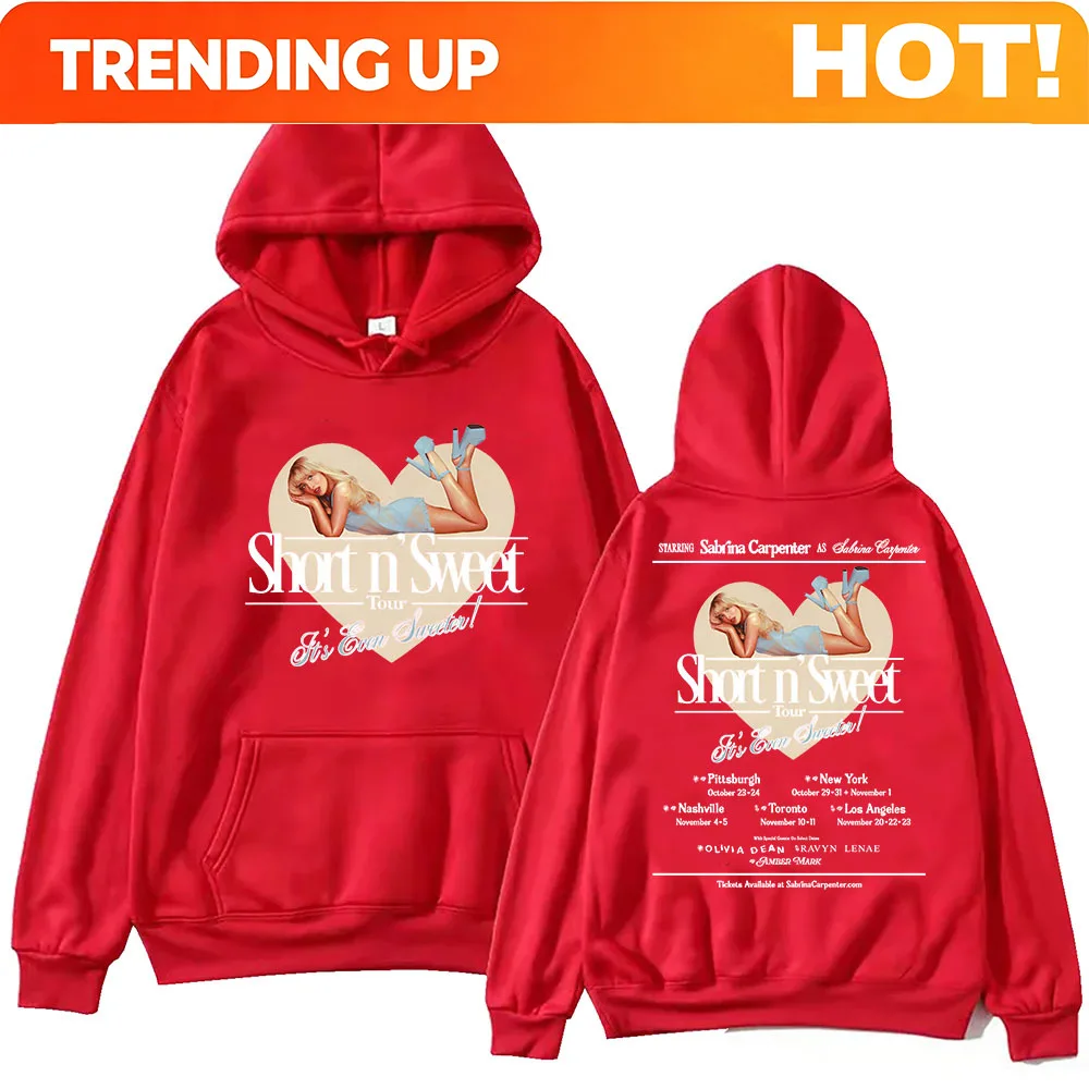 Sabrina Carpenter Tour New Hoodie Unisex Harajuku Pullover Tops Long Sleeve Hoodies Fans Gift