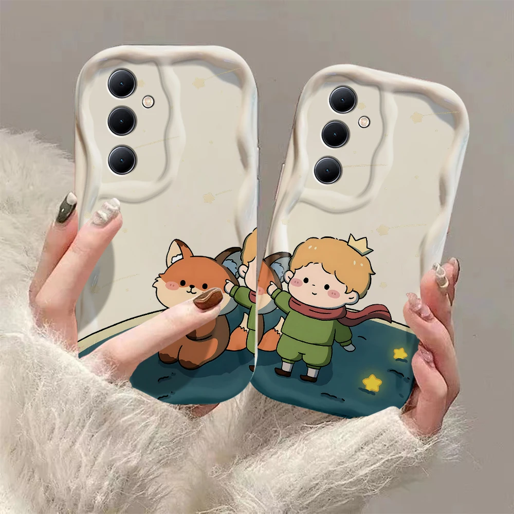 Le Petits Princes 3D Wave Case for Samsung A73 A72 A71 A55 A54 A53 A35 A34 A33 A25 A24 A23 A15 A14 A13 A05 A04 A03 4G 5G Cover