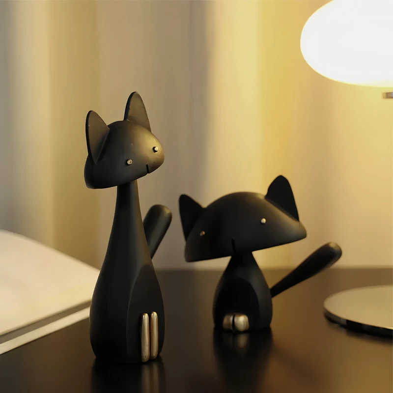 Animal statue ornaments Living Room Modern Decorations Desktop Sculptures Decor Home Table Ceramic Cute Cat Arts And Crafts