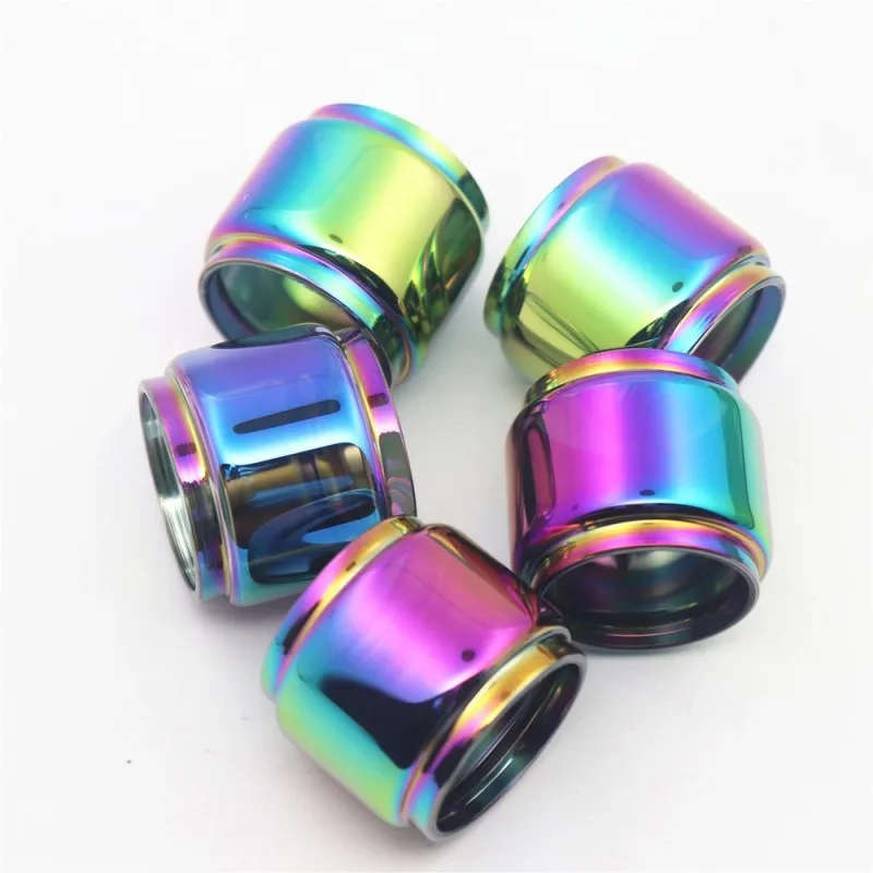 YUHETEC Rainbow Bubble Glass Tube for GEEKVAPE ZEUS Rta 4ML/Zeus Dual RTA 4ml/ZEUS X 3.5ml/Zeus Sub Ohm Tank 3.5ml Mesh 5pcs