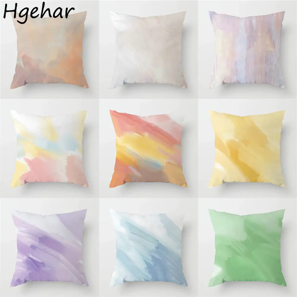 New Tie-dye Cushion Cover Sofa Throw Pillow Slipcover Sweet Girlish Candy Color Living Room Decor Square Pillowcase Removable