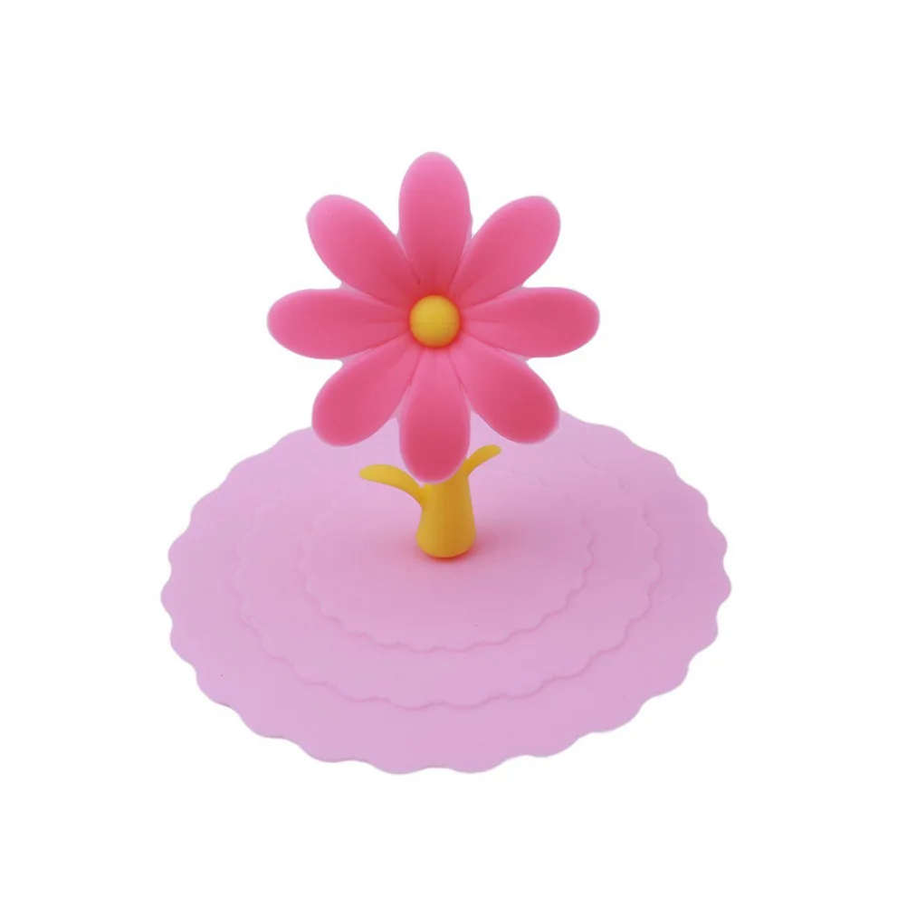 

3Pcs Silicone Mug Covers Food Grade Sunflower Shape Leakproof Cup Lids Keep Coffee Tea Warm Drink Cup Lids Mug Cover