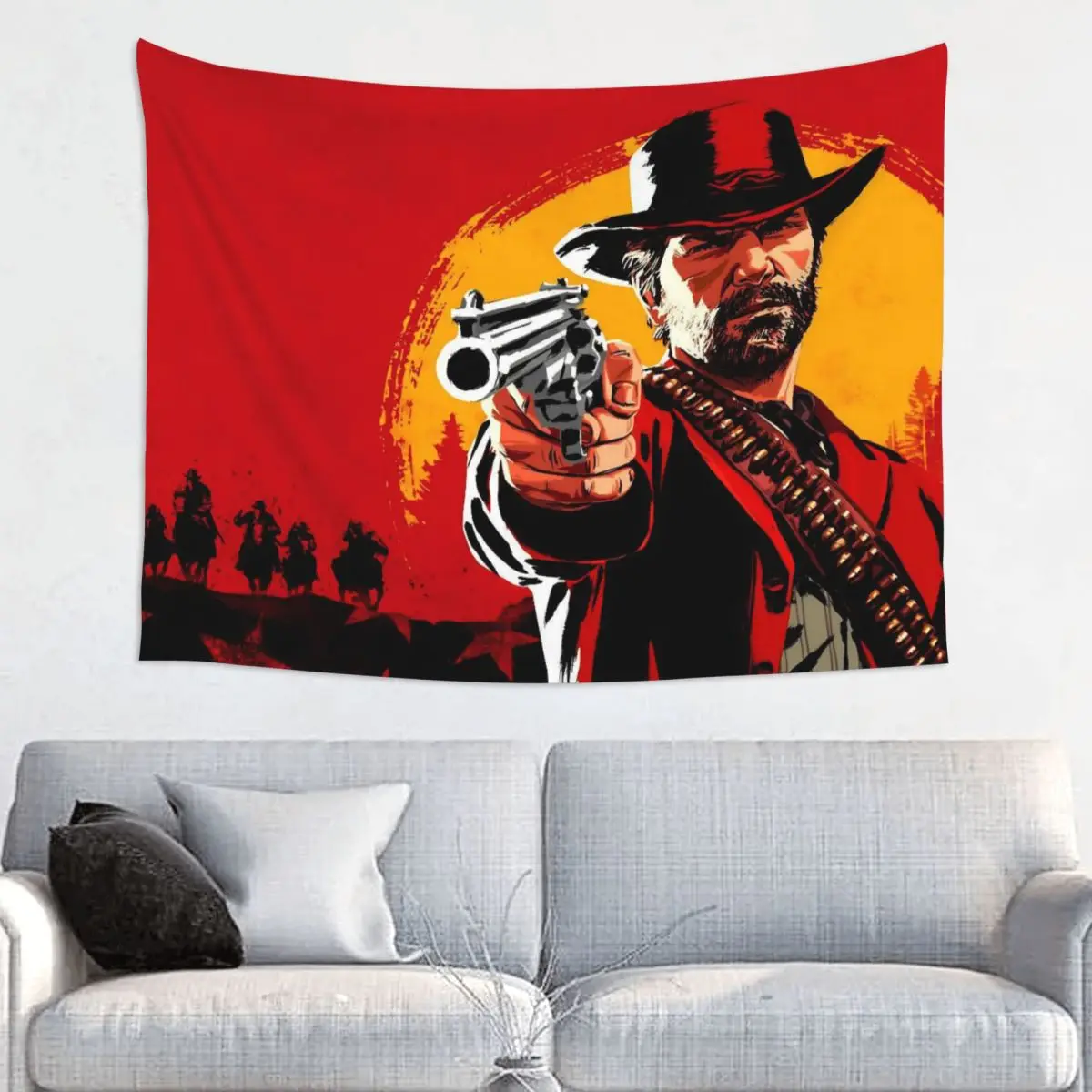 Reds Deads Game Redemptions Tapestry Bohemian Polyester Wall Hanging John Jack Arthur Room Decor Beach Mat Retro Wall Tapestry