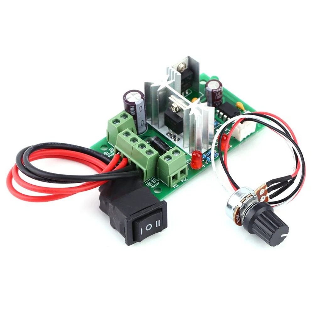 Controlador de velocidade do motor com controle, placa dianteira e reversa do interruptor, PWM reversível, módulo máximo 10A, 12V, 24V, CCM6N, CC 6-30V, 6A