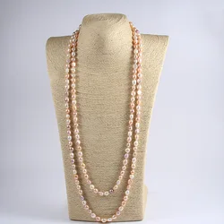 RH Fashion Jewelry 160cm Freshwater Pearl Beads Knotted Long Necklaces Women Festival Gift