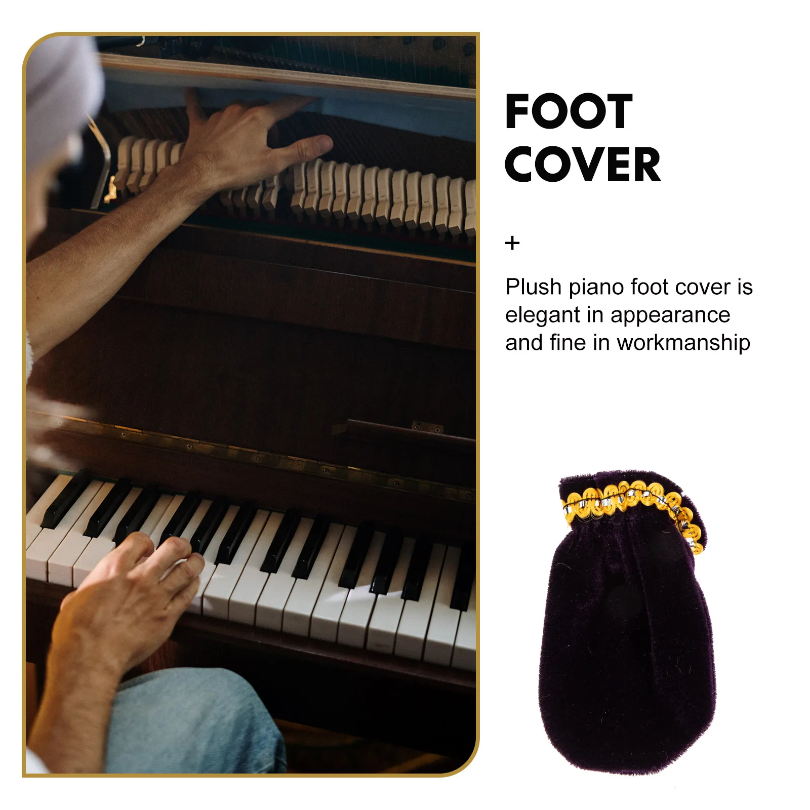

6 Pcs Piano Casters Pedal Cover Protector Musical Instruments & Accessories Baby Foot