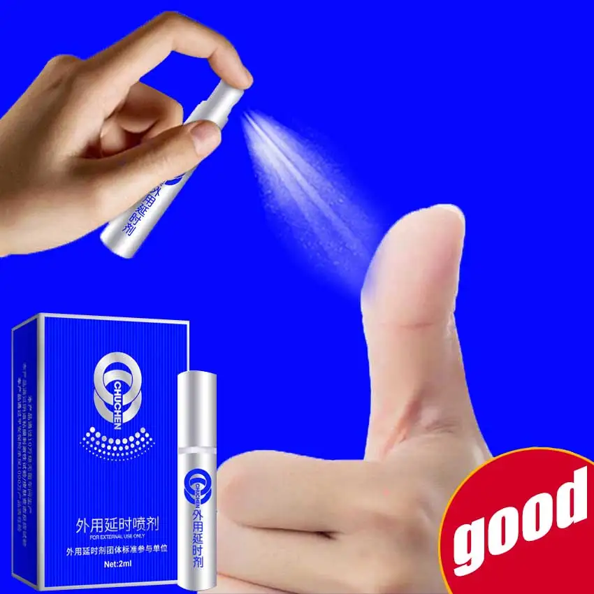 Delay Spray for Men Penis Anti-Premature Ejaculation Male Erection Prolong Amplify Enlargement 60 Minutes Products Small 2ml