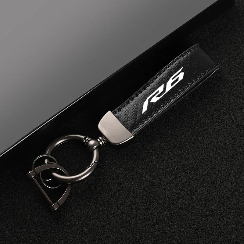 High-Grade Carbon Fiber Motorcycle Keychain Holder Keyring for yamaha YZF R6 2016 2017 2018 2019 2020 YZFR6 YZF-R6  Accessories