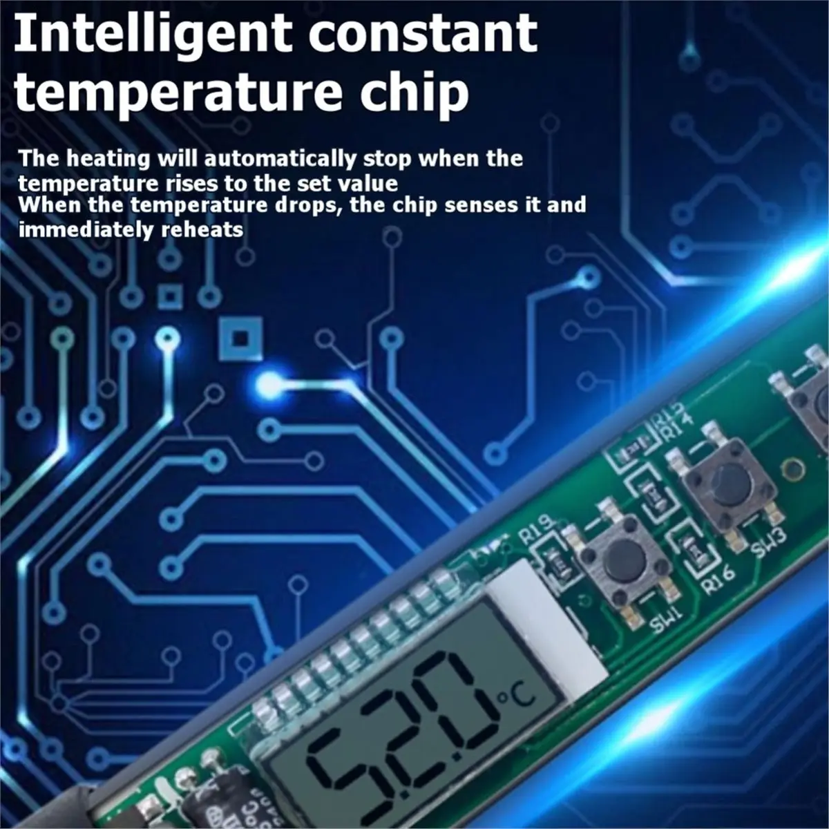NEW FACTORY~80W LCD Digital Display Soldering Iron Tip with Heat-Set Insert Tips Adjustable Temperature Welding Solder Tool EU
