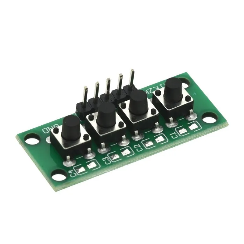 DIY Kit 1x4 4 Independent Key Button Keypad Keyboard Module Mcu For Arduino Student Class Design Graduation Project Experiment