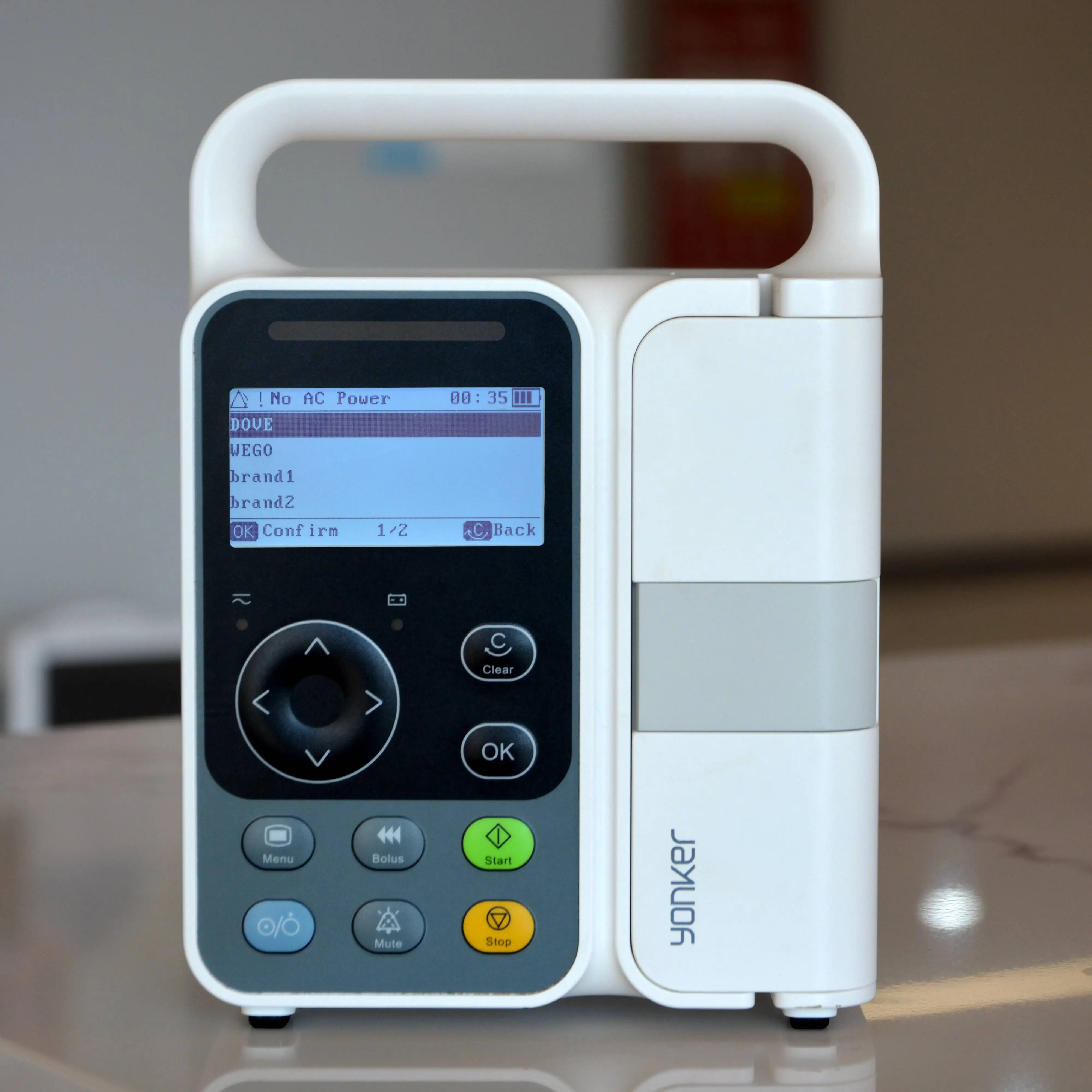 Инфузионный насос Yonker 2026, 1.5 кг, портативный, медицинский, с автоматической сигнализацией, мониторингом давления пузырьков и функцией TCI для шприцевых инфузий