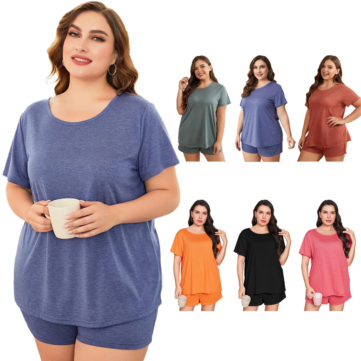 

plus size crop Pajama sets short cropped women mujer conjuntos pijamas conjunto pyjama pijama femme ensembles feminino sleepwear