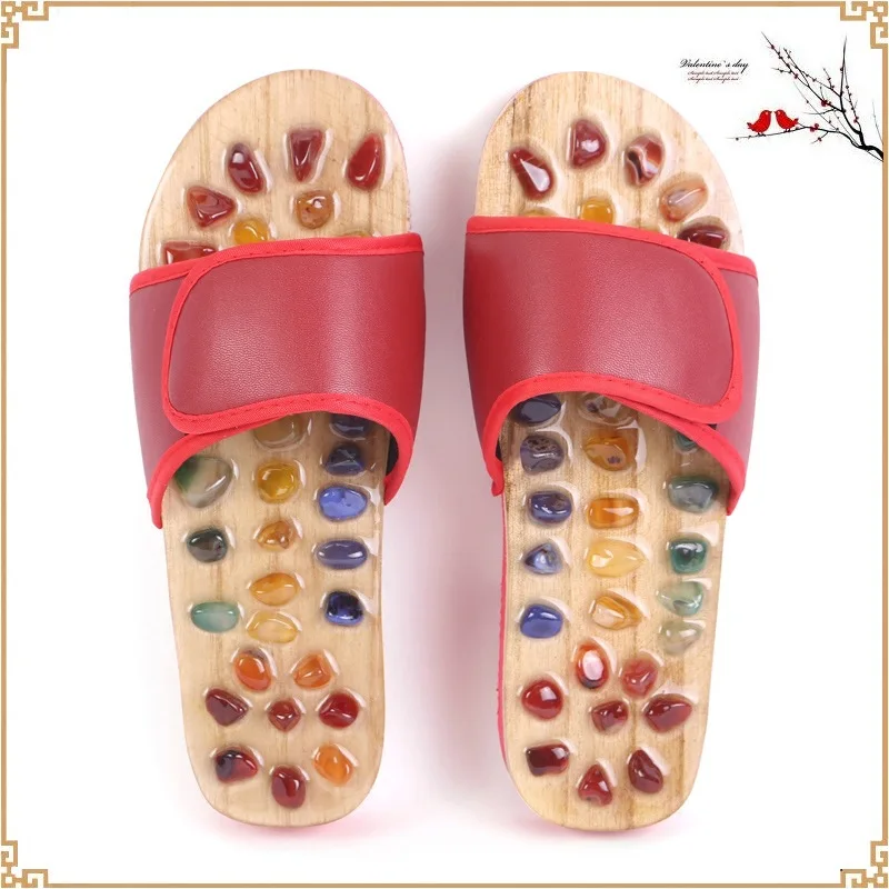 Acupoint Massage Slippers For Men Women Sandals Feet Chinese Acupressure Therapy Medical Rotating Foot Massager Shoes Unisex