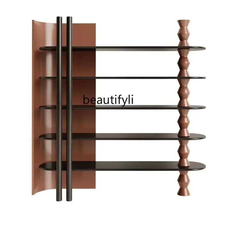 

French Style Lacquered Bookshelf Bookcase Storage Modern Display Storage Cabinet Customization