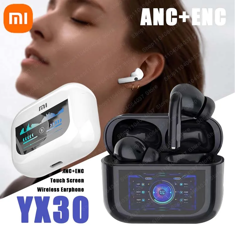 

XIAOMI YX30 In-Ear Earphones ANC+ENC Wireless Bluetooth Earbud Active Noise Cancelling Headsets Touch Screen Headphones for IOS