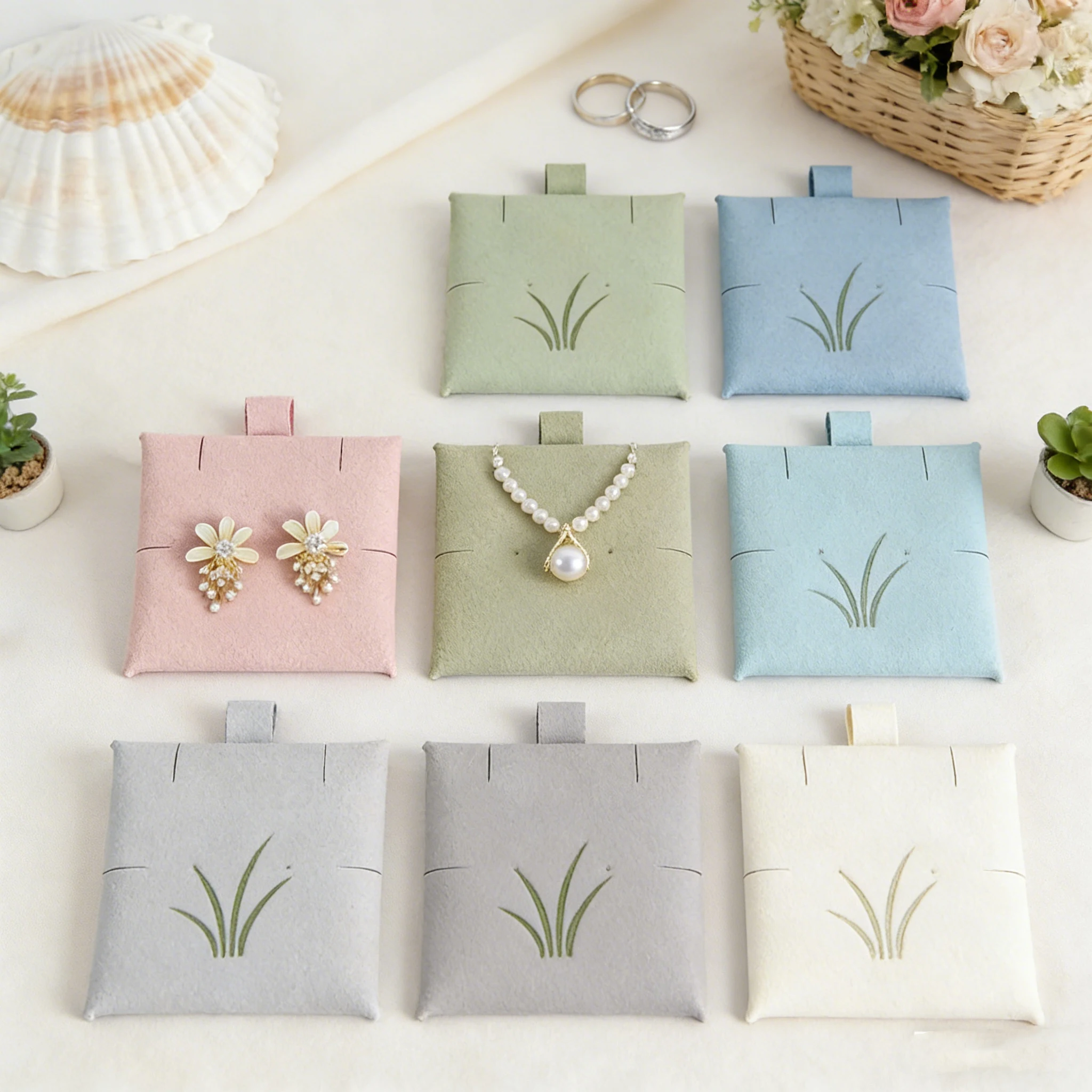 

20/50/100 шт. Индивидуальные бархатные микрофибровые карточки-вкладыши 6x6 см для демонстрации и хранения браслетов, ожерелий, ювелирных изделий, а также коробки для хранения украшений