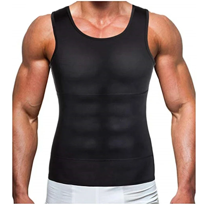 Mens Compression Sleeveless Jersey Fitness Clothes Training Shirts Gym Tank Tops Running Sports Skinny Vest Tight T-Shirt image 2
