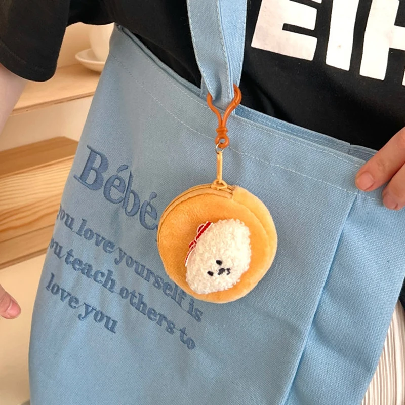 Cartoon Cute Plush Curly Dog Coin Purse Lovely Wallet Money Bag Portable Key Earphones Organizer Zipper Bag For Children Gift