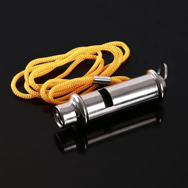 Stainless Steel Whistle Outdoor Emergency Life-saving Whistles Traffic Command Training Sports High-frequency Whistle Referee