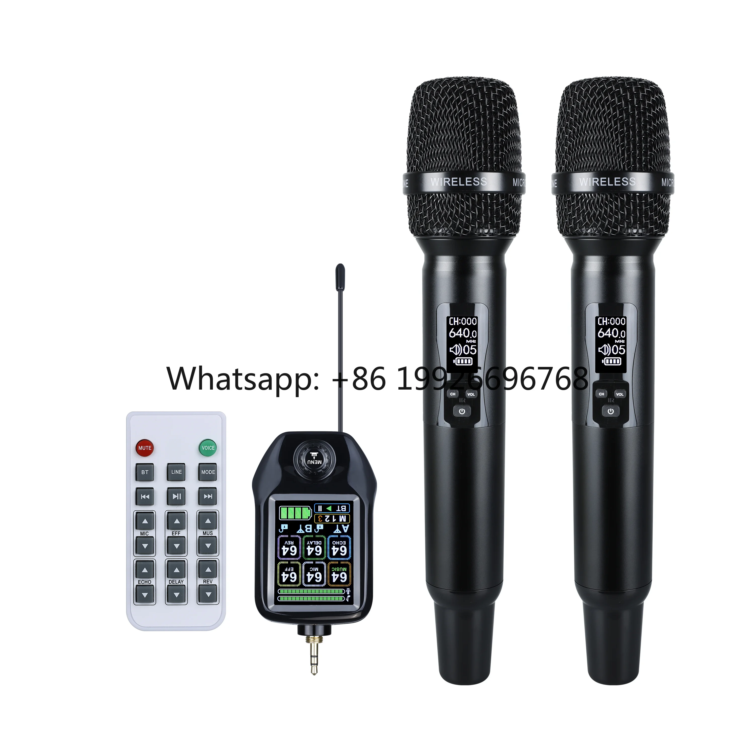 M510+N41 UHF Wireless Dual Handheld Microphones with Blue-tooth Receiver,  for Outdoor Karaoke Camping Parties