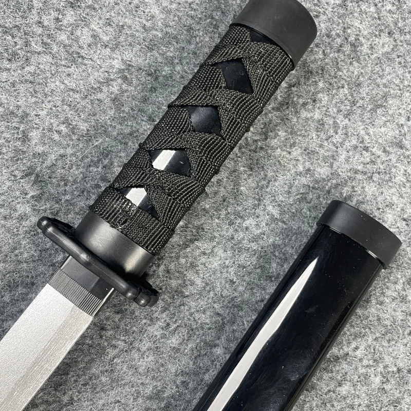 55cm/21.65인치 대나무 단검 모형 소품 카타나 코스프레 사무라이 칼집 포함 파티 용품 장식품 수집품 소년 장난감 선물