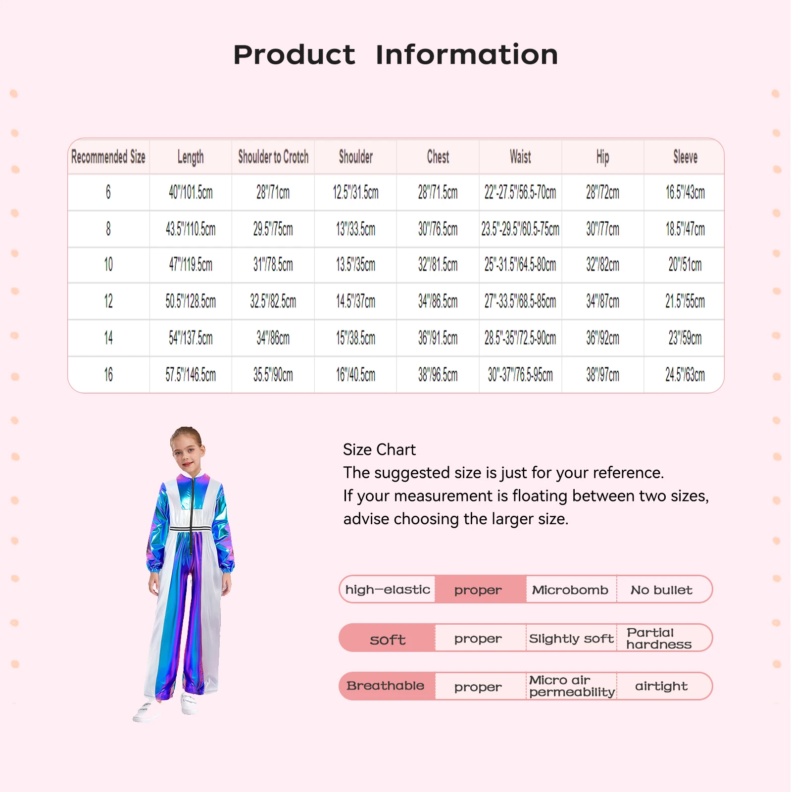 여아용 반짝이는 메탈릭 유니타드 점프수트 댄스웨어 체조 레오타드 무대 공연용 긴 소매 지퍼 바디수트