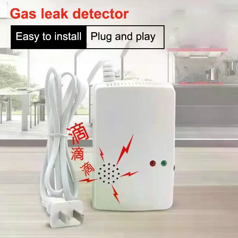 Portable Wall Mounted Independent Gas Detector Alarm Gas Leak Detector Tester Propane Methane Safe Natural Gas Alarm
