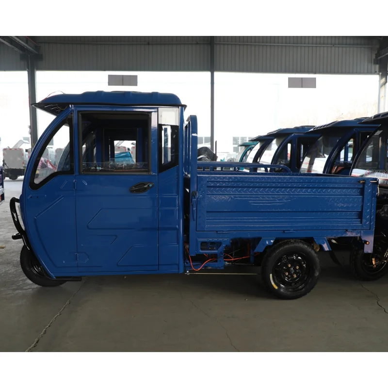 

Semi-enclosed electric tricycle truck 800W 48V for transporting 3-wheel pickups