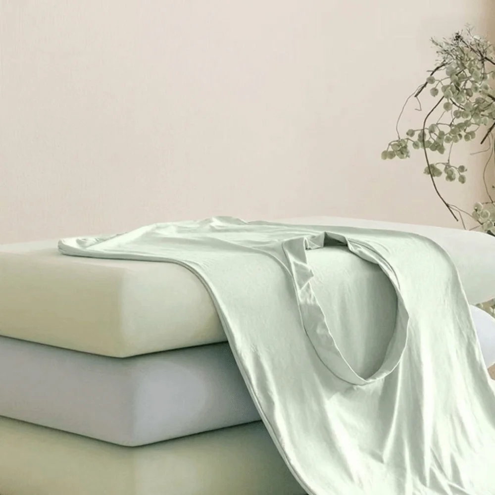 Solid Color Cooling Pillowcase Breathable Skin Friendly Pillowslip High Elasticity Stain-resistant Ice Silk Pillowcase Dormitory