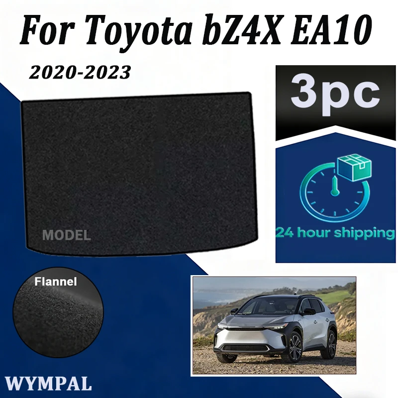 

Nylon Car Rear Trunk Mats For Toyota bZ4X EA10 Subaru Solterra 2022 2023 Polyester Cargo Carpets Pads Auto Flannel Storage black