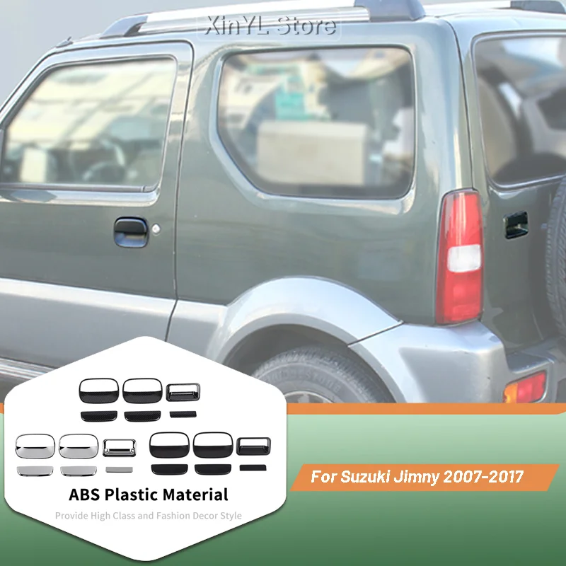 

Car ABS Door Tailgate Handle Shell Decoration Cover Stickers For Suzuki Jimny 2012-2017 Car Exterior Accessories