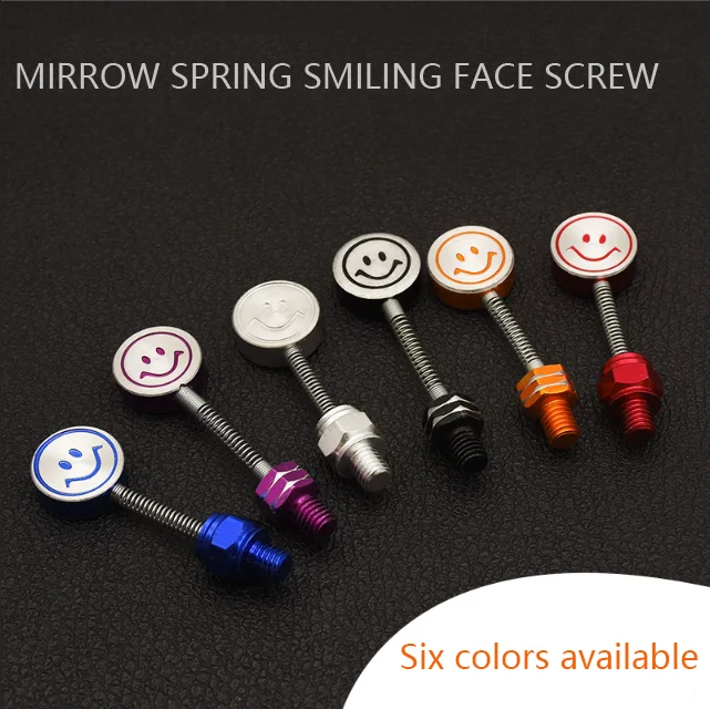 2025 HOT Rearview Mirror Rearview Mirror Shaking Head Screw Pedal Motorcycle Modified Accessories Electric Car Smiley Face Screw
