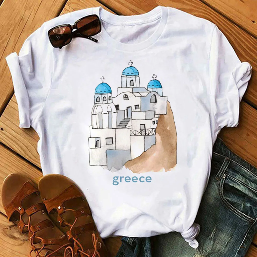 Greece t shirt women harajuku graphic designer t-shirts girl funny clothing