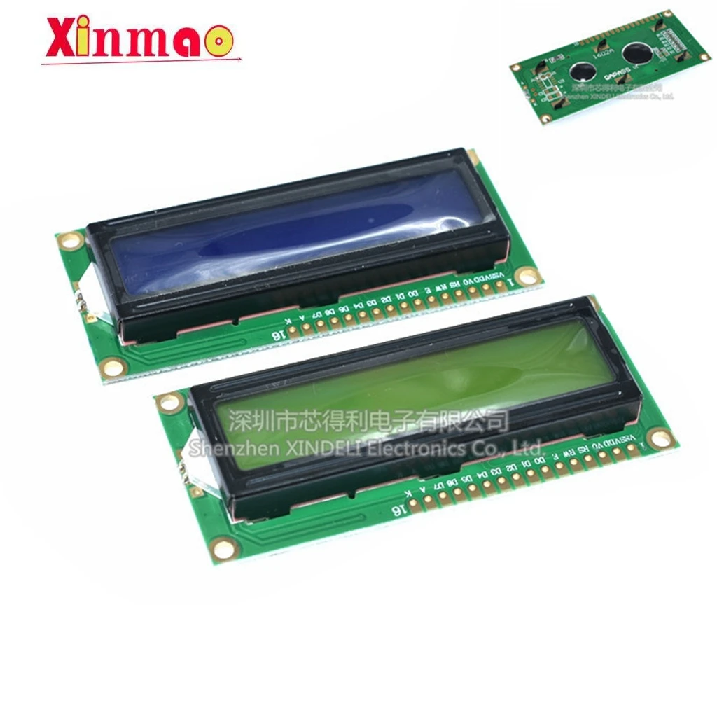 1pcs Blue screen yellow green screen 1602a blue screen LCD blue 5V white font with backlight LCD 1602