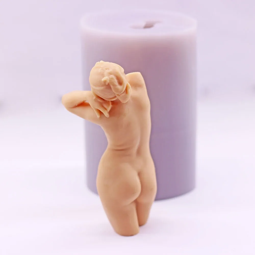 LXYY New Venus Lereville Statue Candle Silicone Mould Handmade Sculpture Greece Half Body Girl Aromatherapy Plaster Ornament Mol