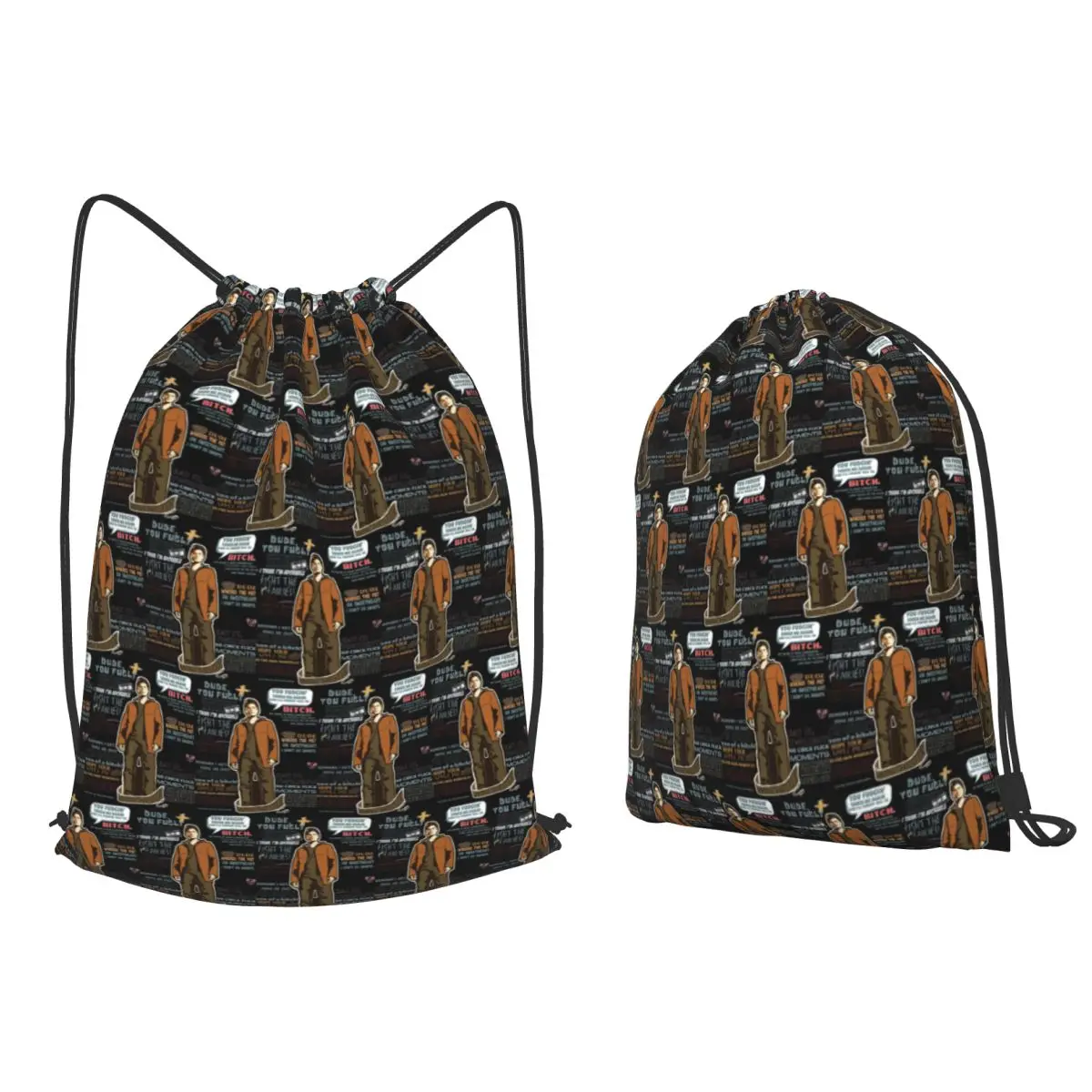 

Dean Winchester Supernatural Backpacks Multi-function Drawstring Bags Sports Bag Book Bags for Man Woman Students
